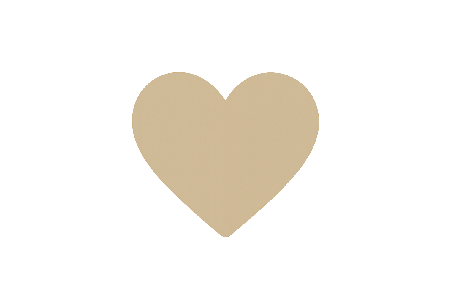 an icon with the color #C9A984, of a heart, without background, with a size of 80 x 80 px